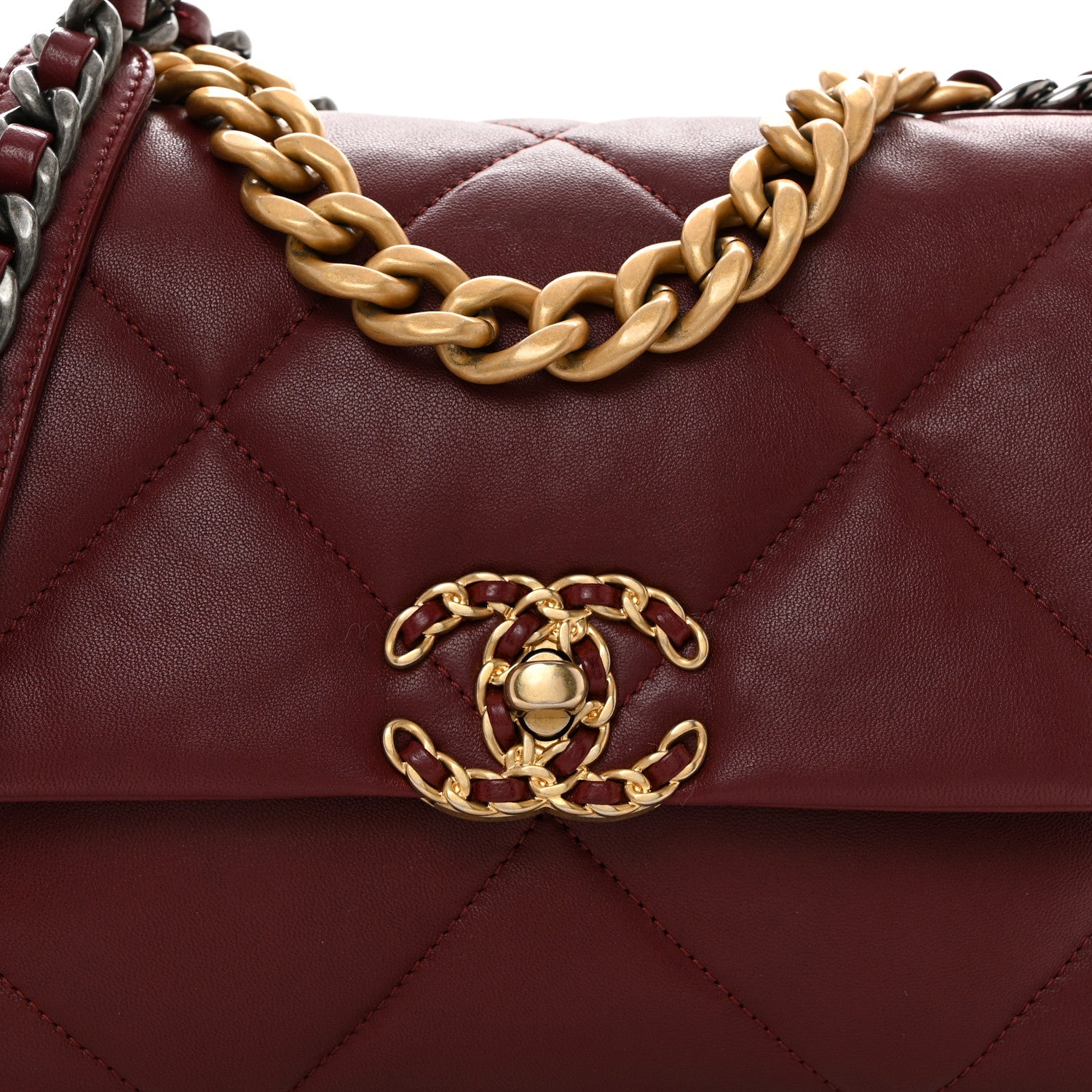 Chanel Lambskin Quilted Medium Chanel 19 Flap Marron 8 of 11