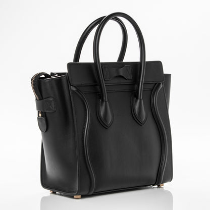 Celine Smooth Calfskin Micro Luggage Black 3 of 7