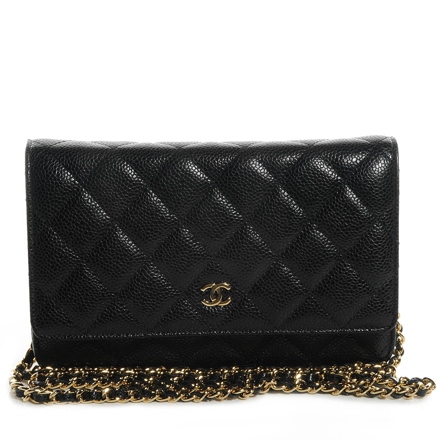 Chanel Caviar Quilted Wallet On Chain WOC Black 1 of 9