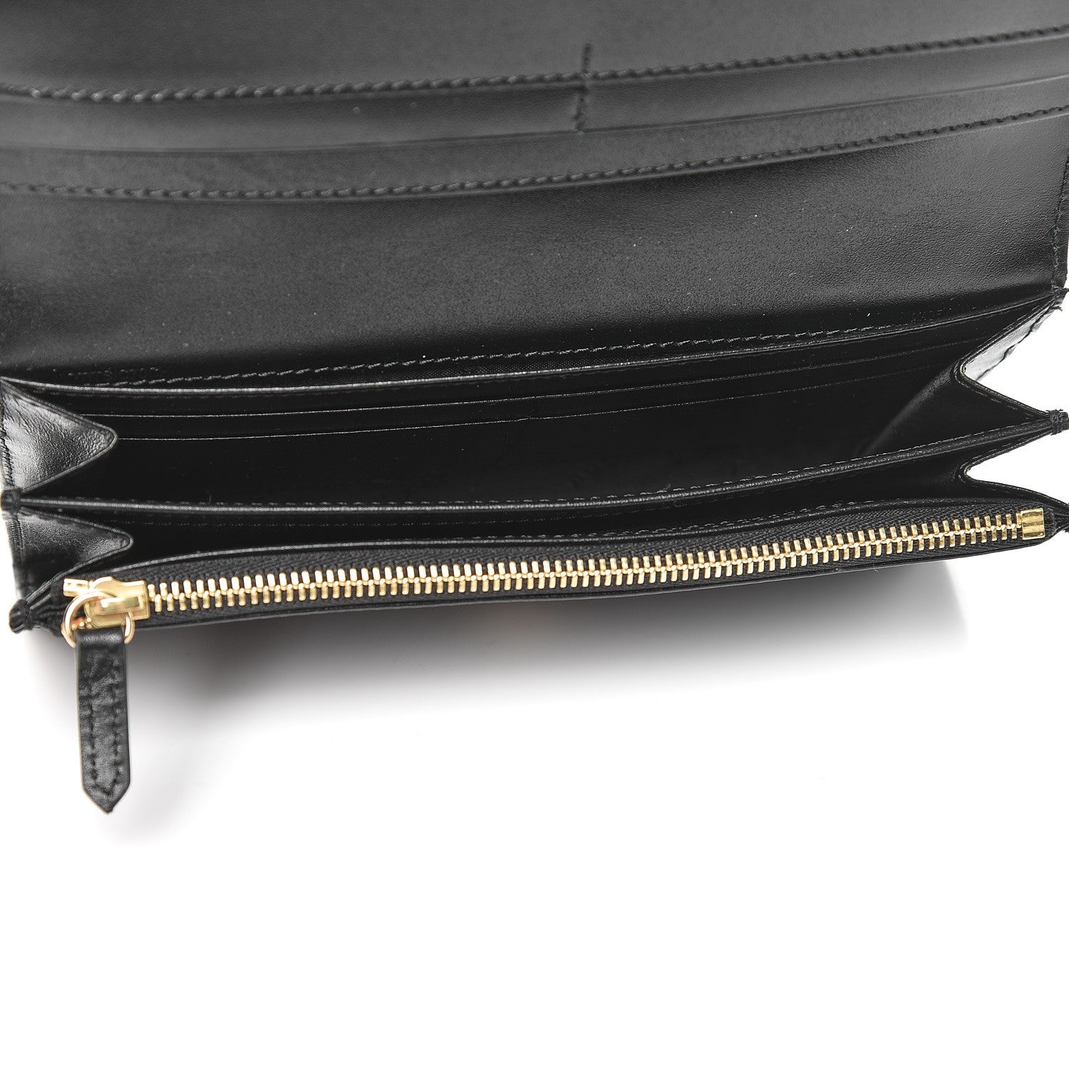Burberry Signature Grain Calfskin Check Embossed Porter Continental Wallet Black 5 of 8
