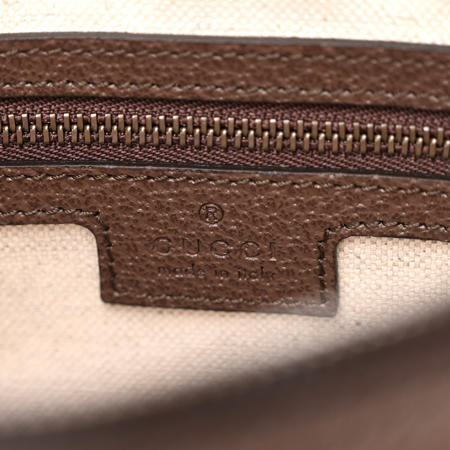 Gucci GG Supreme Monogram Textured Dollar Calfskin Web Ophidia Wristlet Shoulder Bag Beige Ebony New Acero 6 of 9