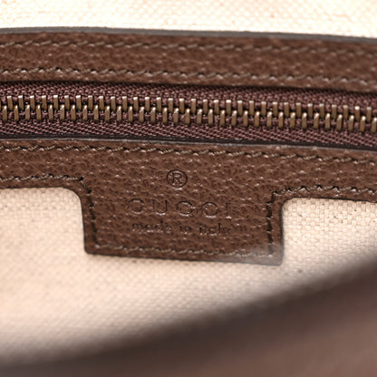 Gucci GG Supreme Monogram Textured Dollar Calfskin Web Ophidia Wristlet Shoulder Bag Beige Ebony New Acero 6 of 9