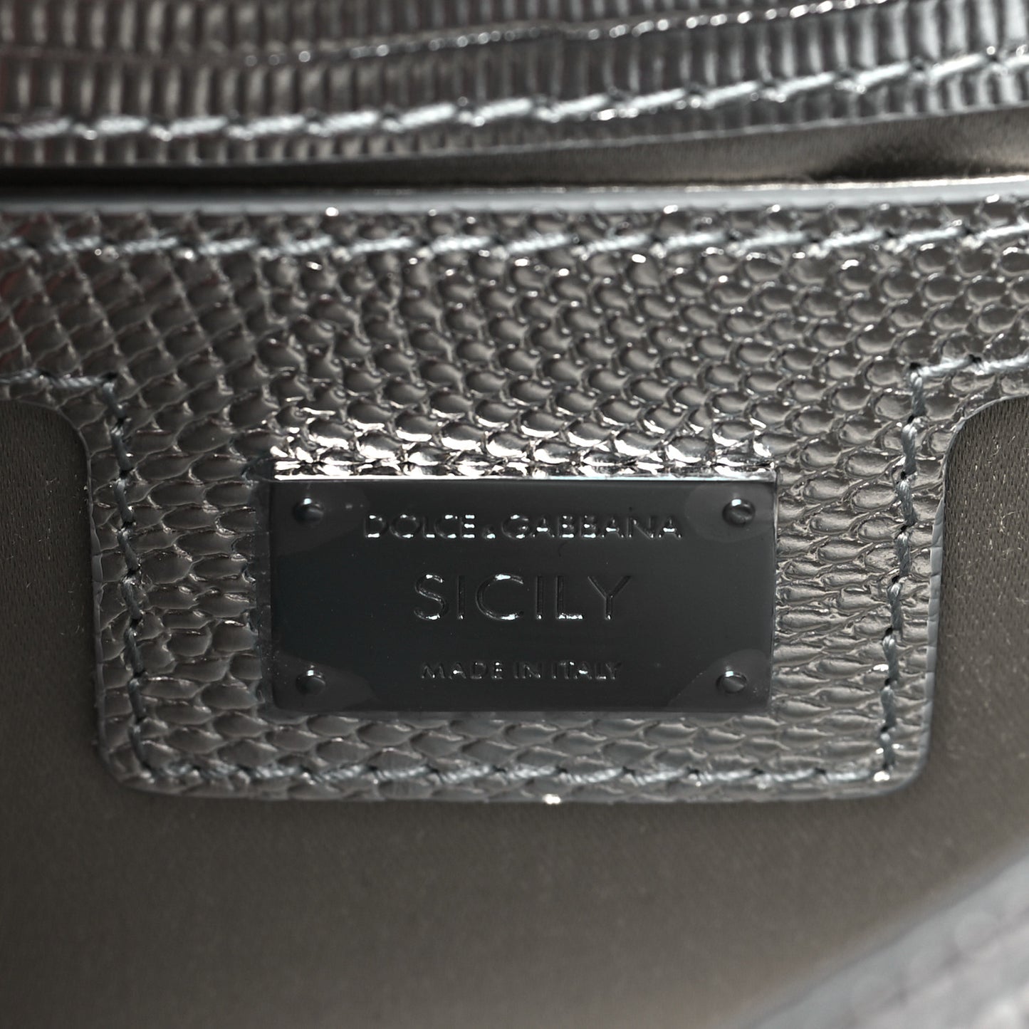Crystal Small Miss Sicily Satchel Silver