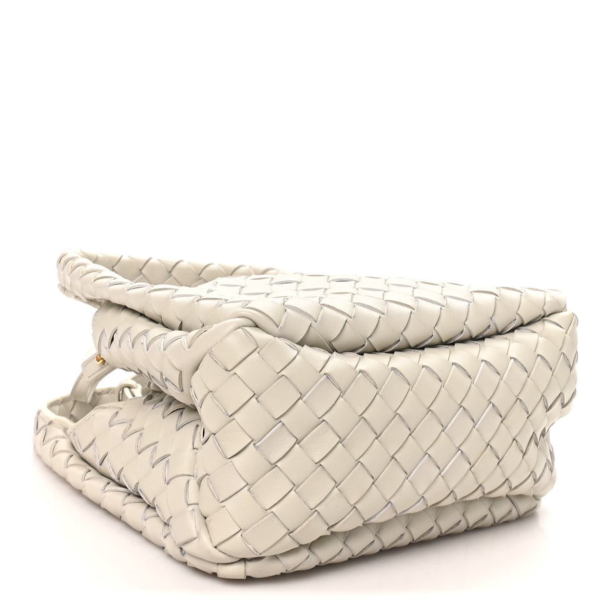 Nappa Intrecciato Baby Campana Shoulder Bag Silica Grey