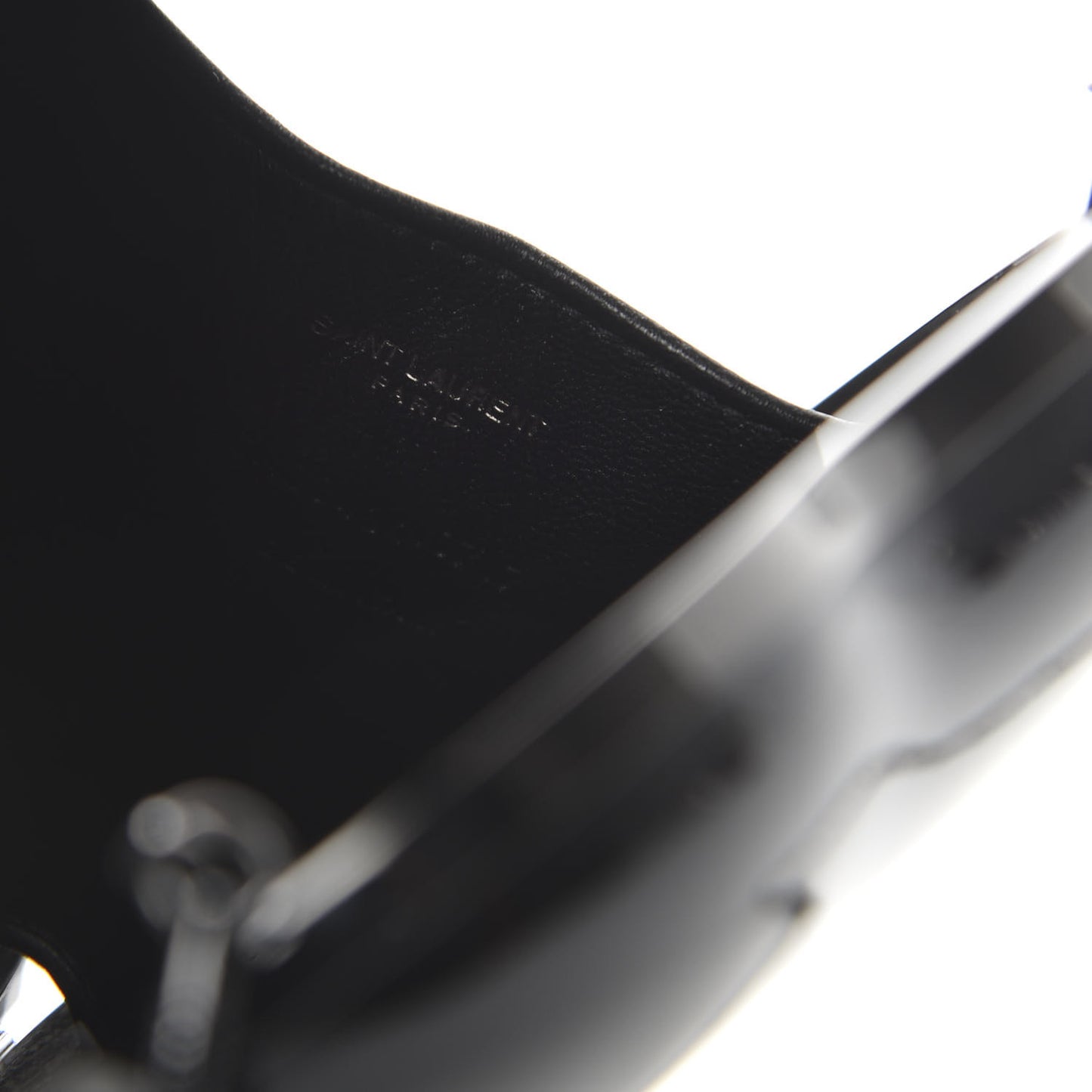 Smooth Calfskin Heart Monogram Love Box Crossbody Black