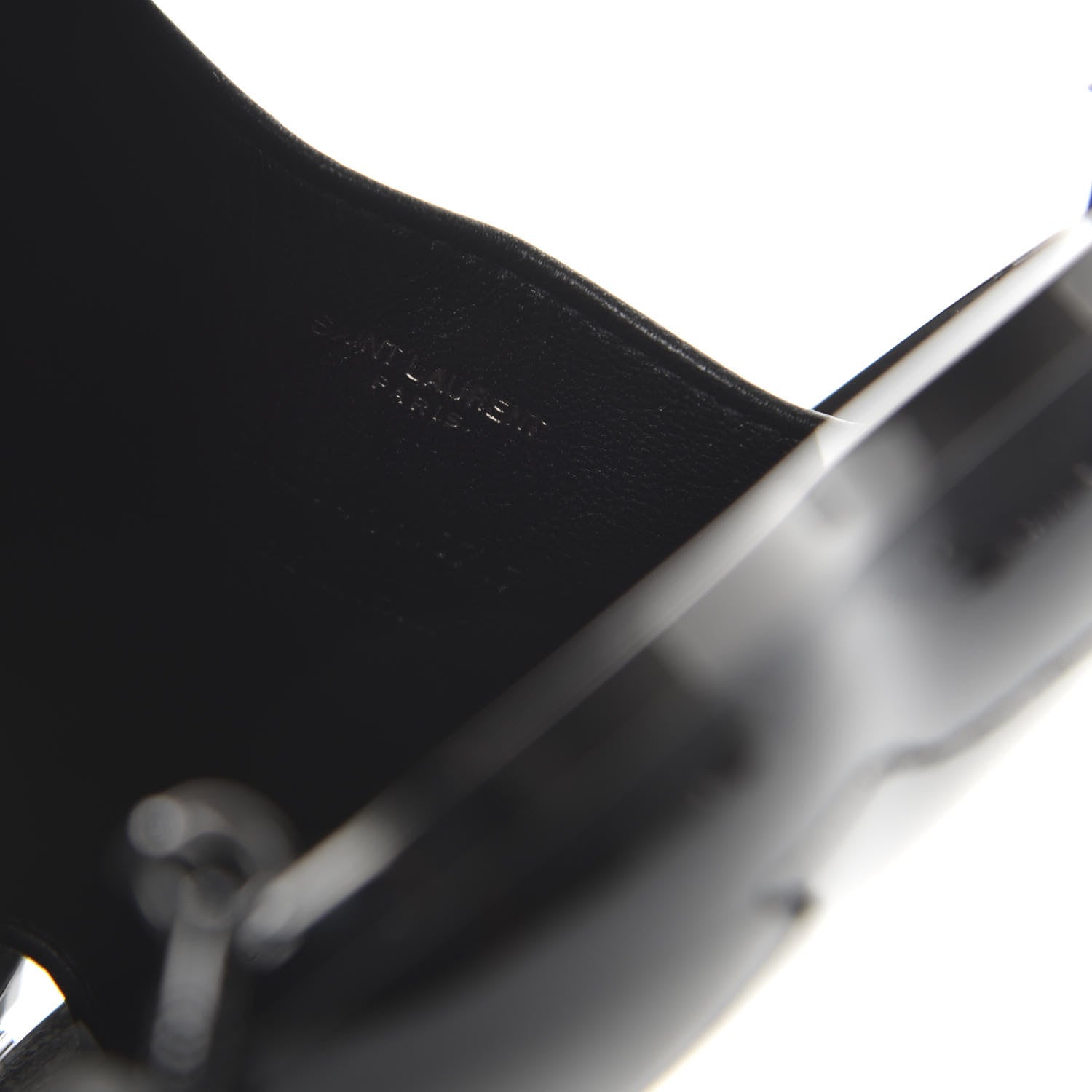 Saint Laurent Smooth Calfskin Heart Monogram Love Box Crossbody Black 8 of 9