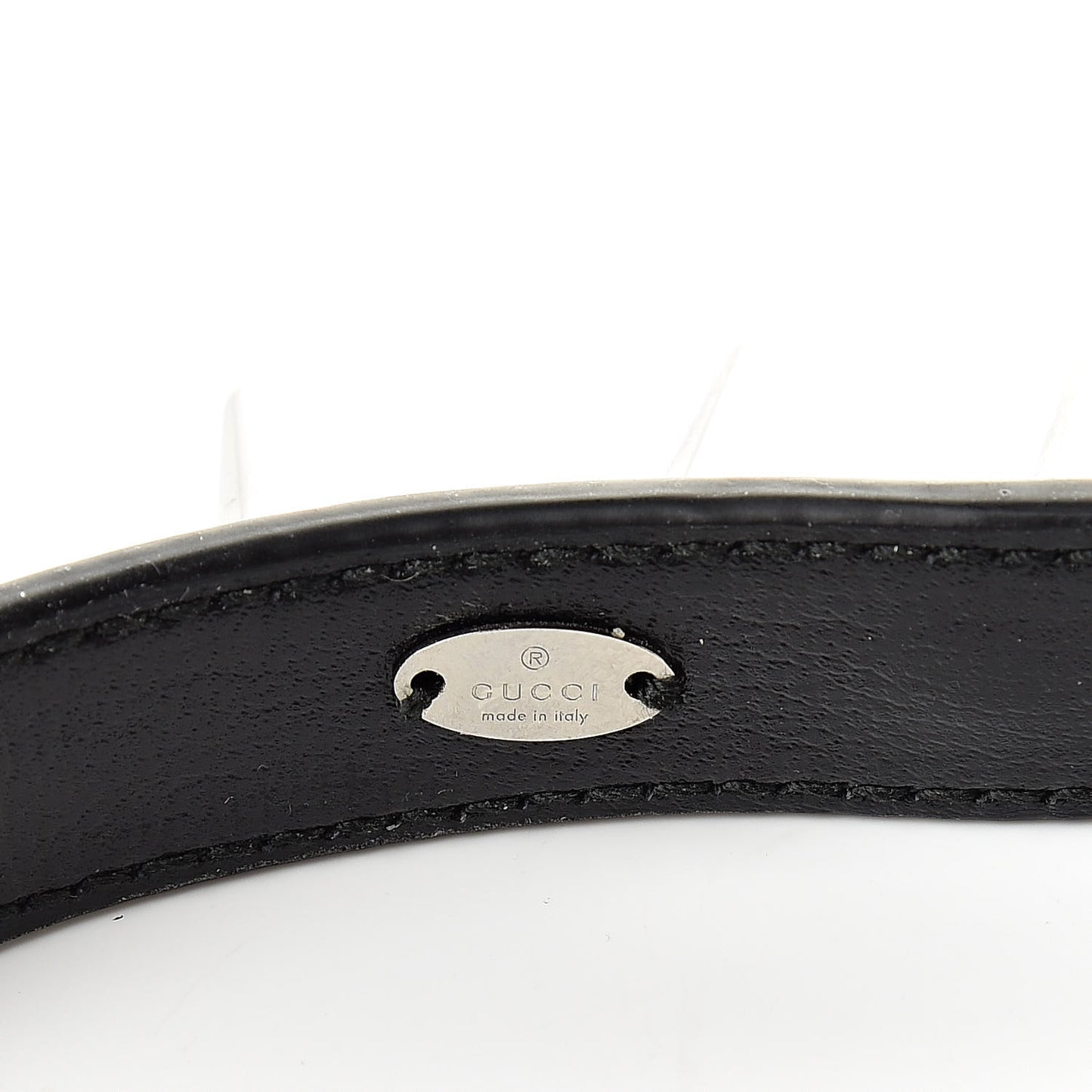 Calfskin Studs Elastic Headband Black