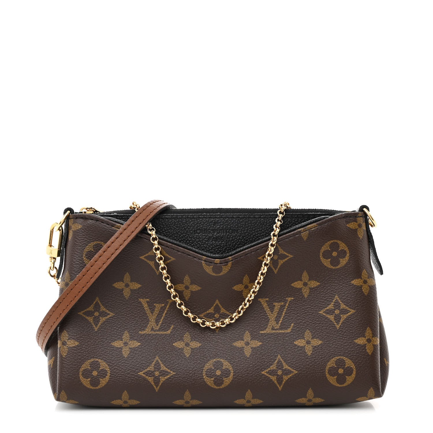 Louis Vuitton Monogram Pallas Clutch Black 1 of 10