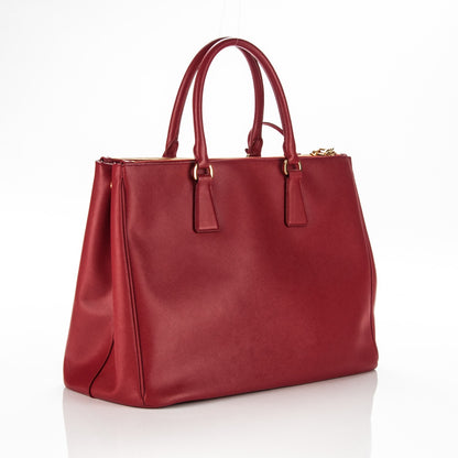 Prada Saffiano Large Galleria Double Zip Tote Fuoco 3 of 7
