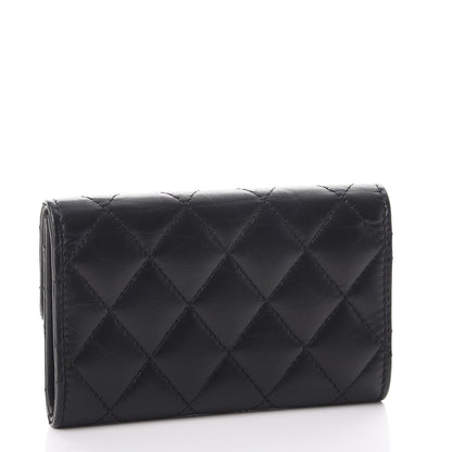 Chanel Aged Calfskin Quilted Reissue Flap Card Holder Black 3 of 9