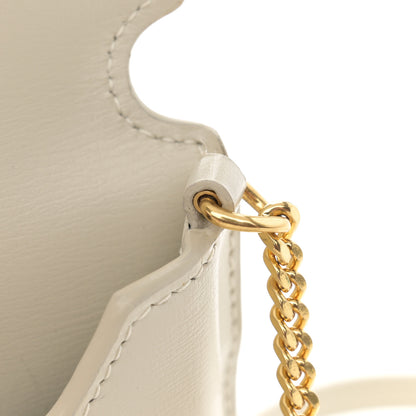 Saint Laurent Smooth Calfskin Monogram Phone Holder Crossbody Crema Soft 10 of 11
