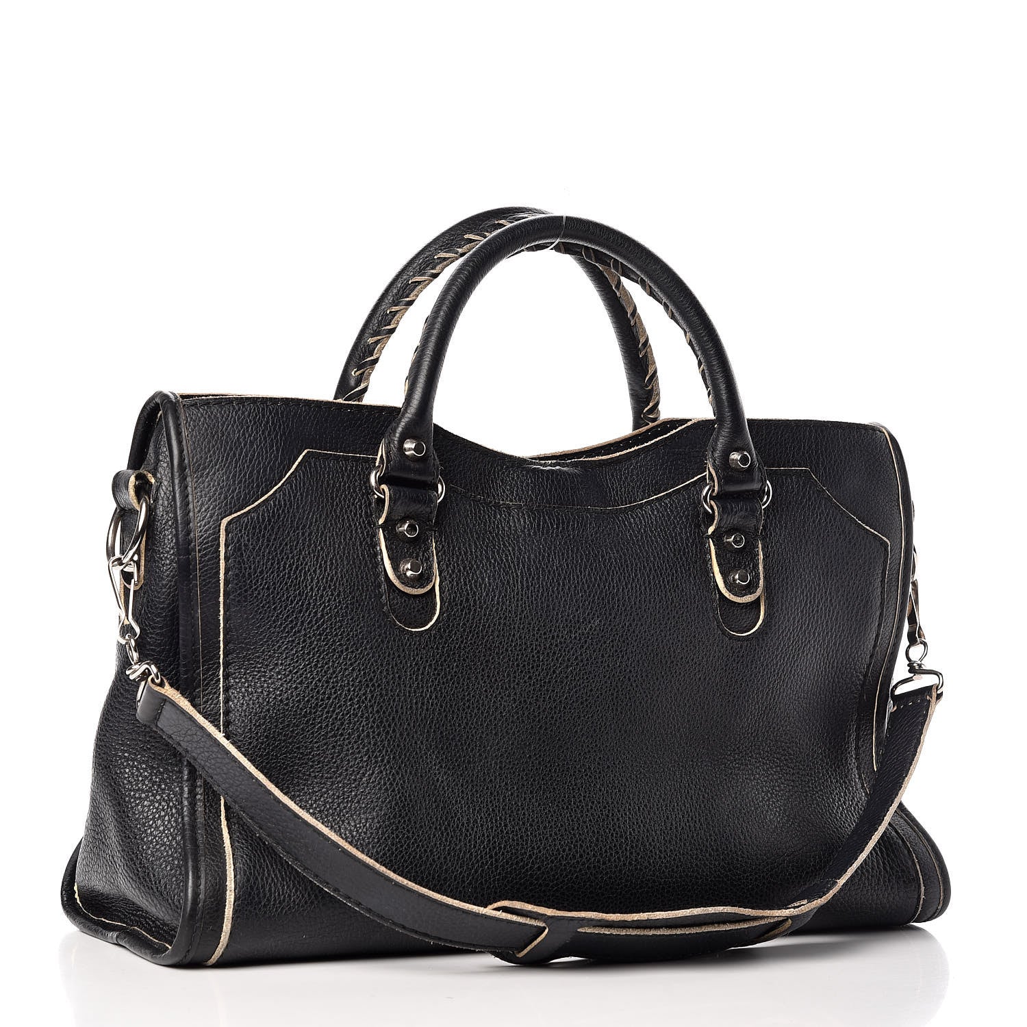 Balenciaga Supple Grained Calfskin Classic Silver Hardware Highlight City Black 3 of 28