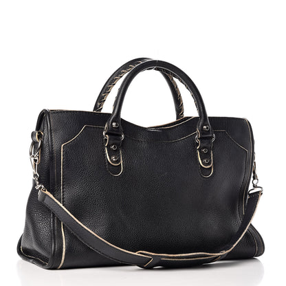 Balenciaga Supple Grained Calfskin Classic Silver Hardware Highlight City Black 3 of 28