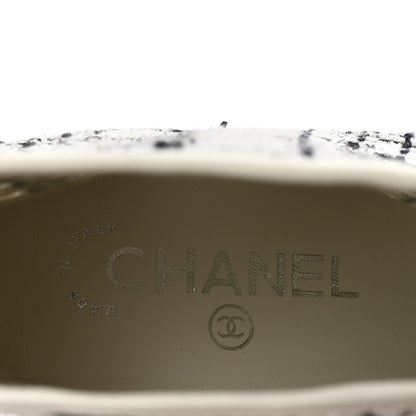 Chanel Tweed Lambskin Cap Toe CC Short Boots 35.5 White Black 15 of 18