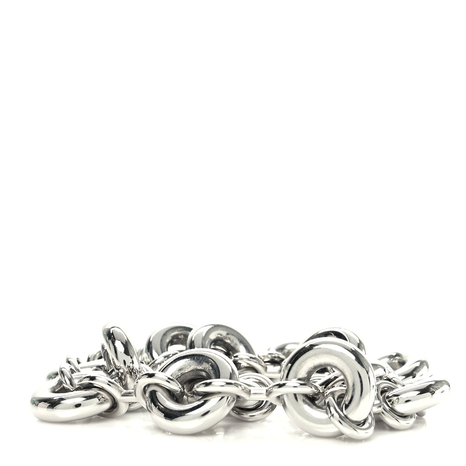 Loewe Aluminum Stainless Steel Chunky Donut Chain Shoulder Strap Silver 2 of 4