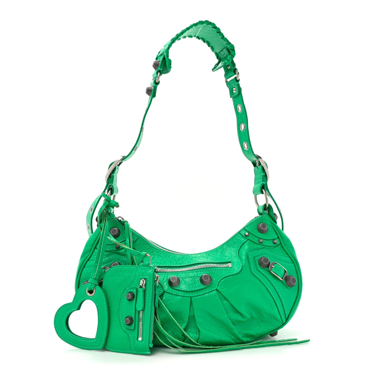 Balenciaga Agneau Arena Small Le Cagole Shoulder Bag Vivid Green 1 of 13