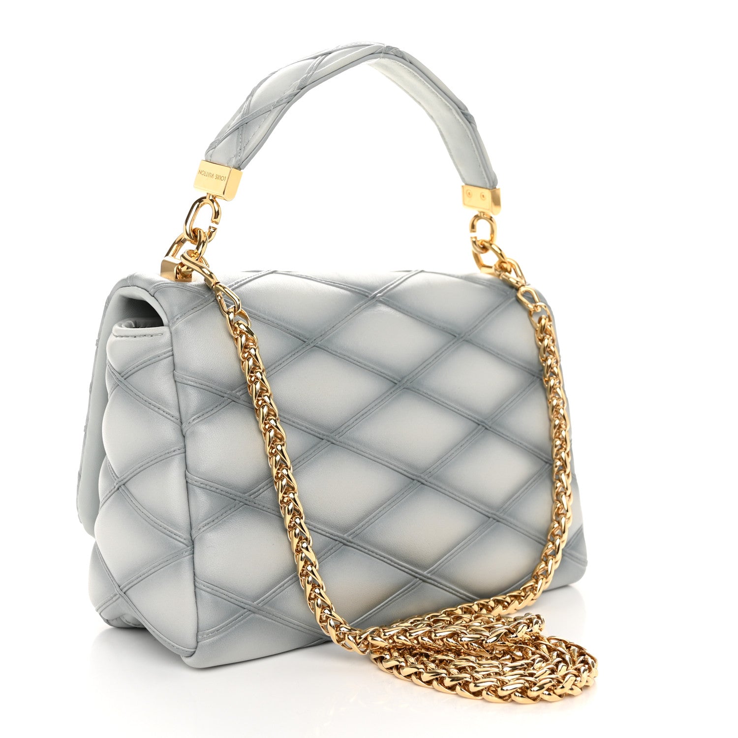 Louis Vuitton Lambskin Malletage GO-14 MM Ecume 4 of 11