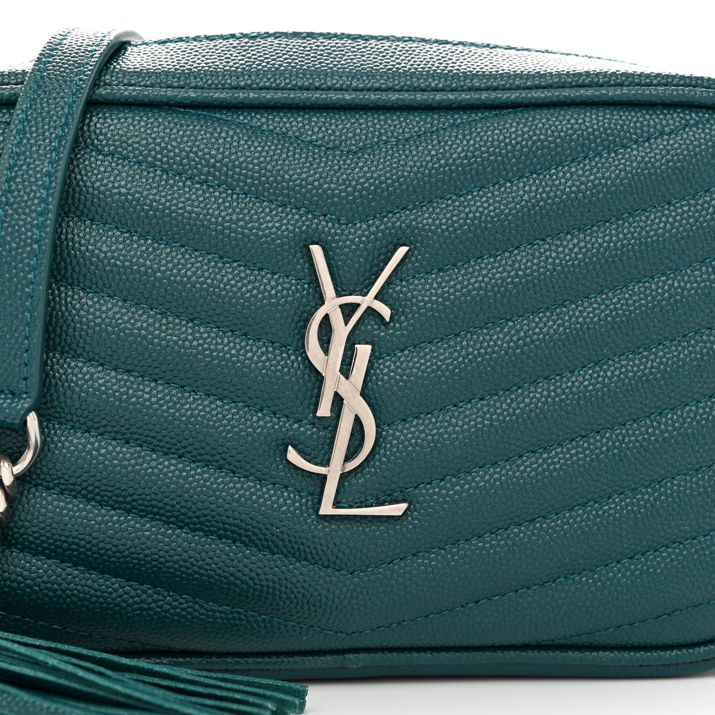 Grain De Poudre Matelasse Monogram Mini Lou Camera Bag Petrol Green