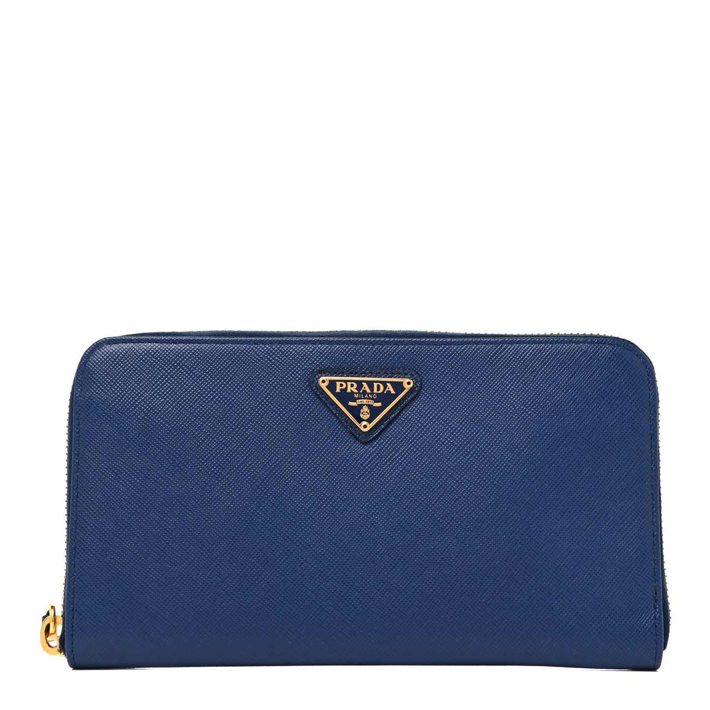 Saffiano Metal Zip Around Wallet Bleuette