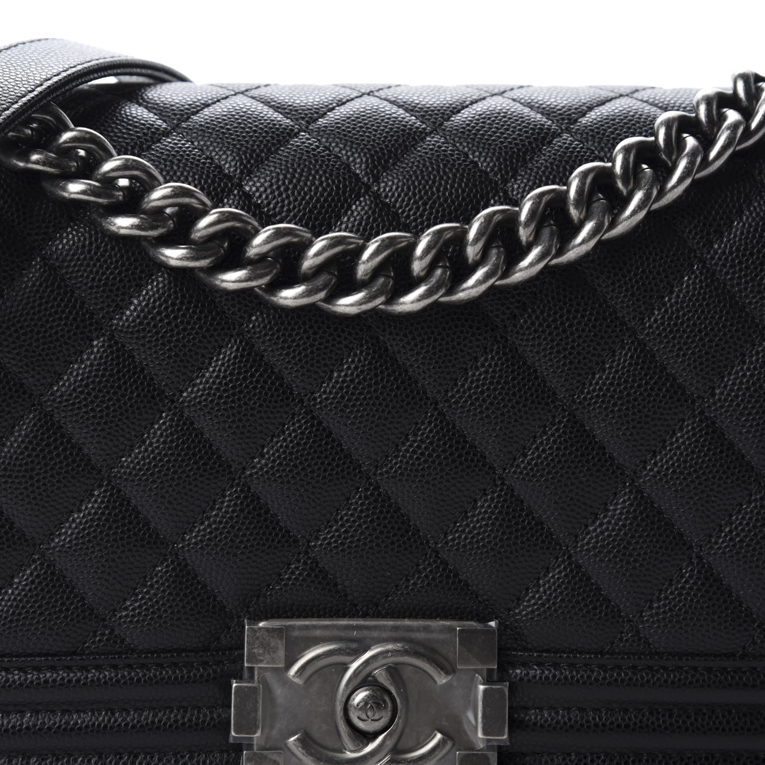 Chanel Caviar Quilted Medium Boy Flap Black 10 of 11