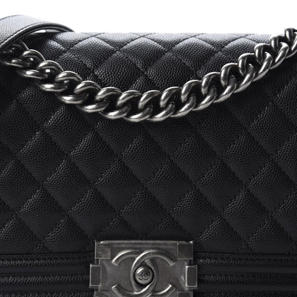 Chanel Caviar Quilted Medium Boy Flap Black 10 of 11