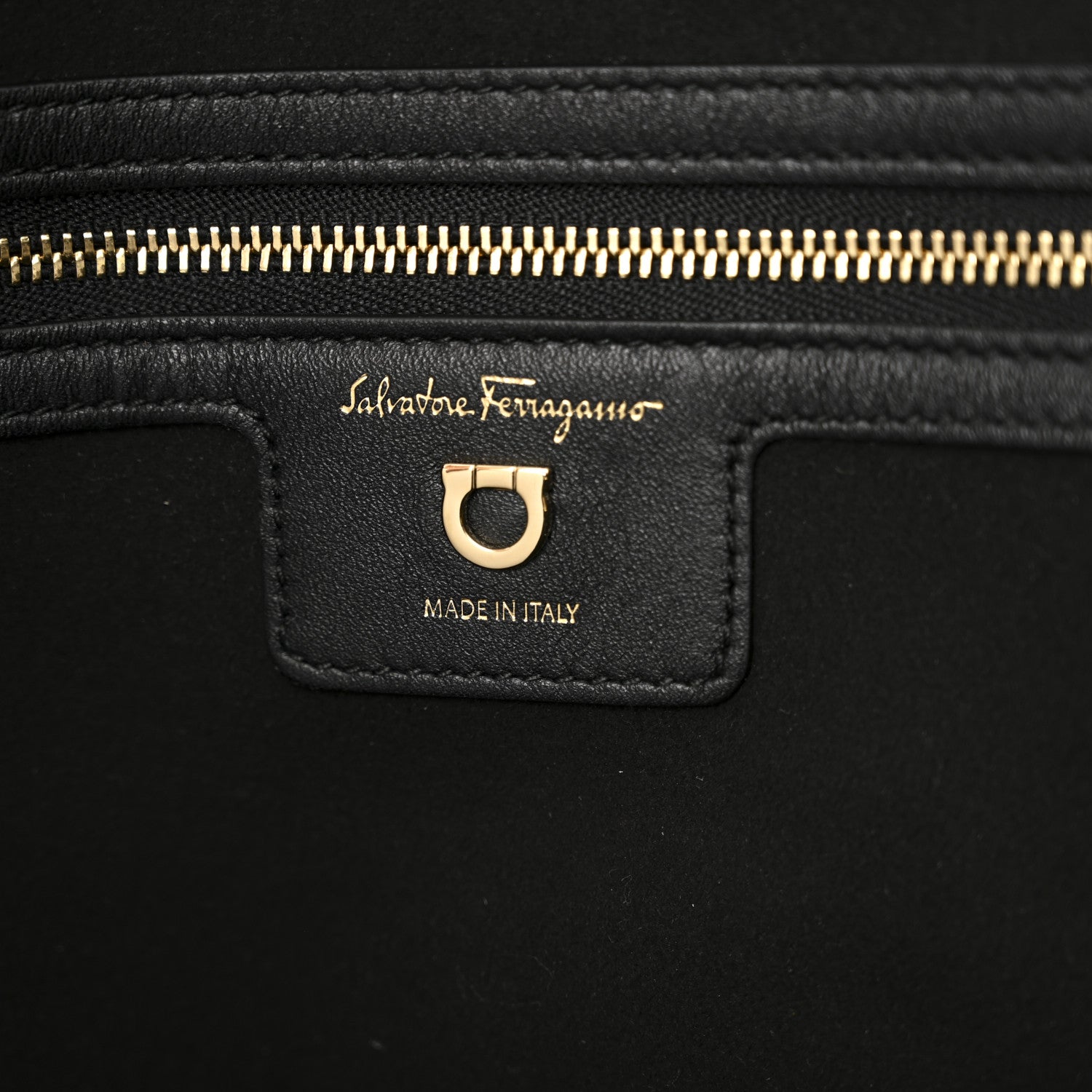 Salvatore Ferragamo Calfskin Studio Tote Black 7 of 10