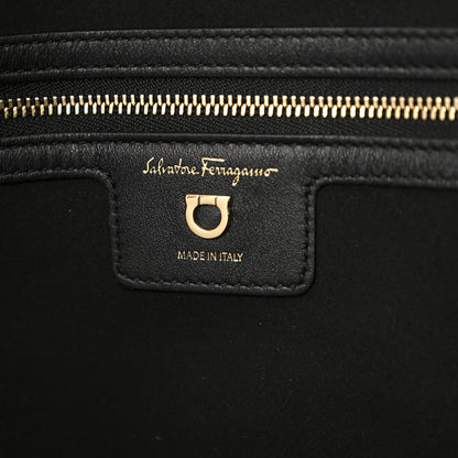 Salvatore Ferragamo Calfskin Studio Tote Black 7 of 10