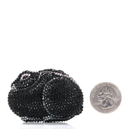 Judith Leiber Swarovski Crystal Minaudiere Rabbit Pill Box Black 2 of 12