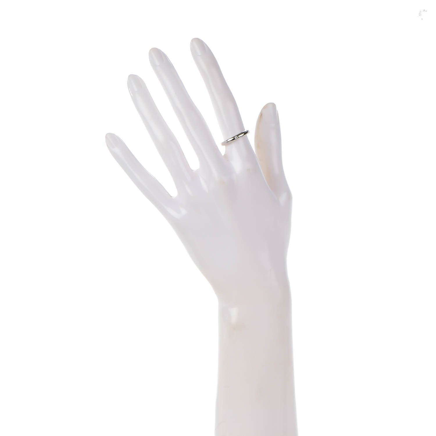 Tiffany Platinum Diamond Elsa Peretti Band Ring 5.25 2 of 6