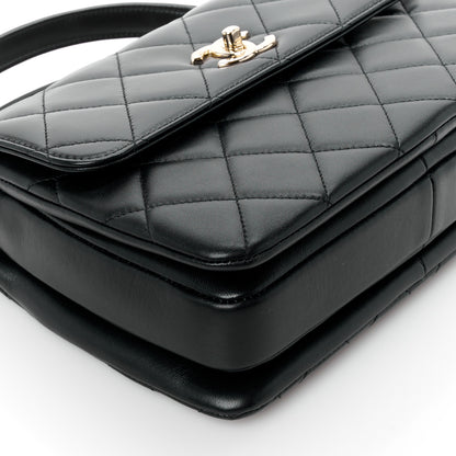 Chanel Lambskin Quilted Small Trendy CC Dual Handle Flap Bag Black 11 of 12