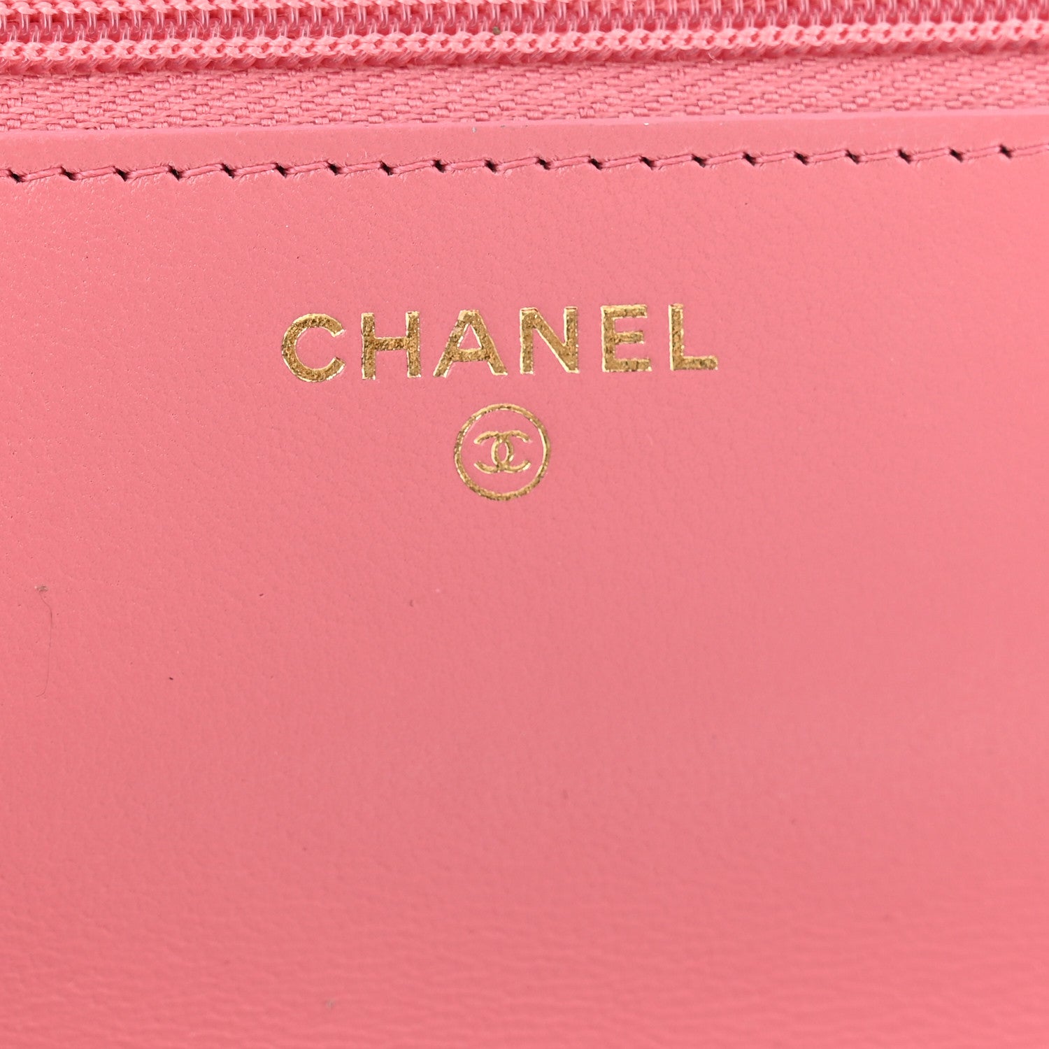 Chanel Shiny Lambskin Quilted Golden Links Wallet On Chain WOC Pink 7 of 12