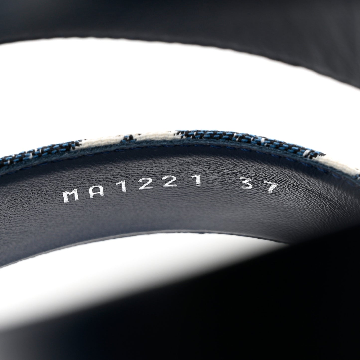 Monogram Denim Paseo Flat Comfort Sandals 37 Navy Blue