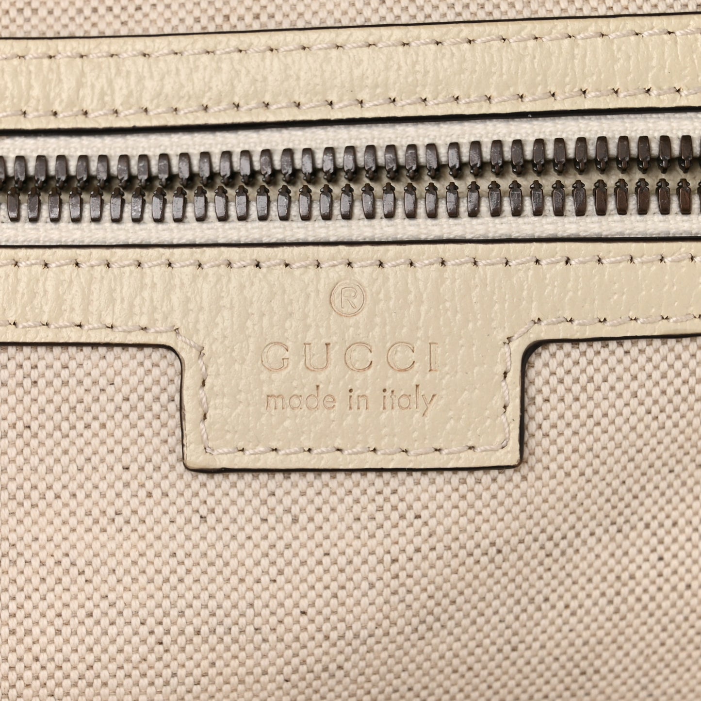 GG Supreme Monogram Textured Calfskin Web Small Ophidia Day Backpack Beige Ebony Mystic White
