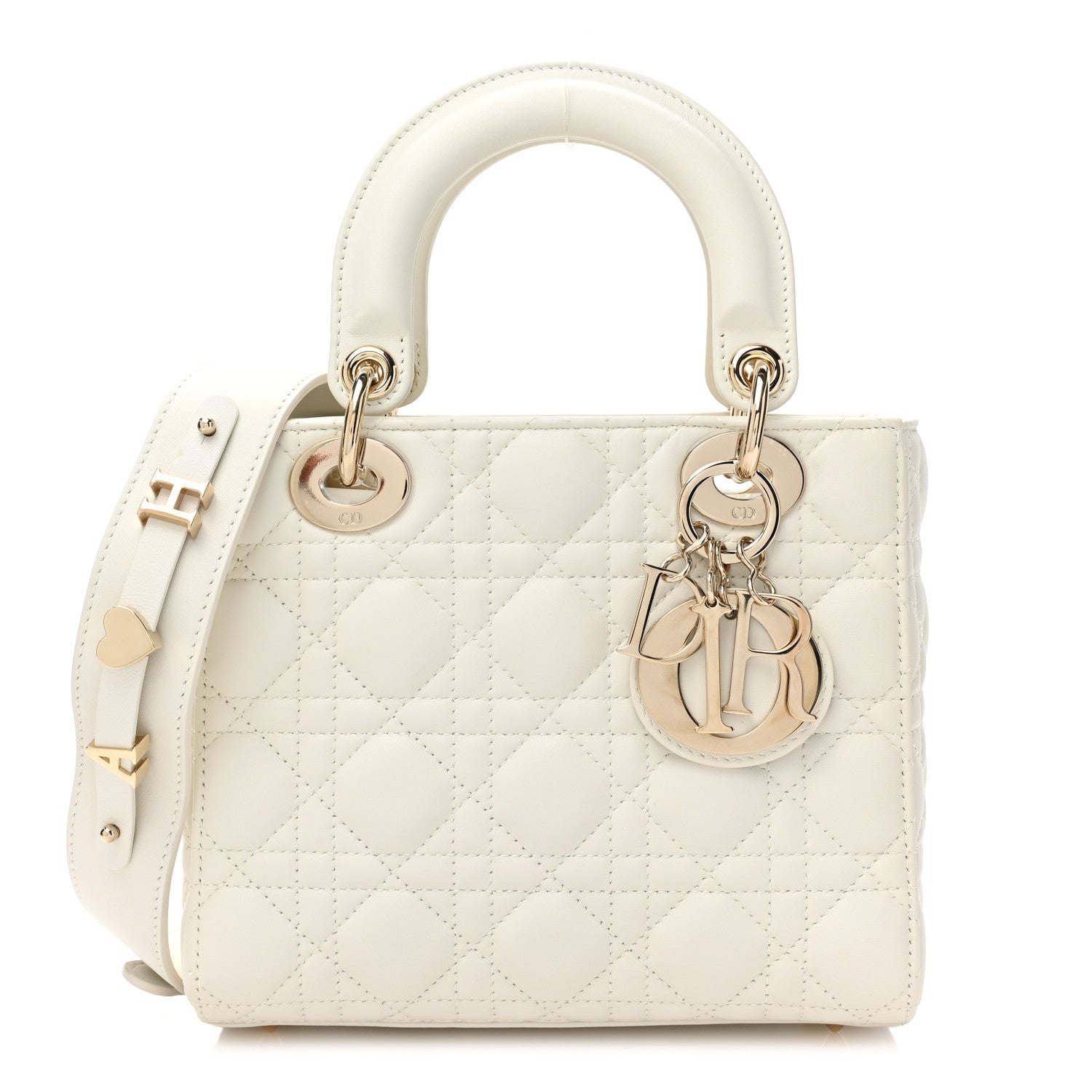 Christian Dior Lambskin Cannage Small My ABCDior Lady Dior White 1 of 8