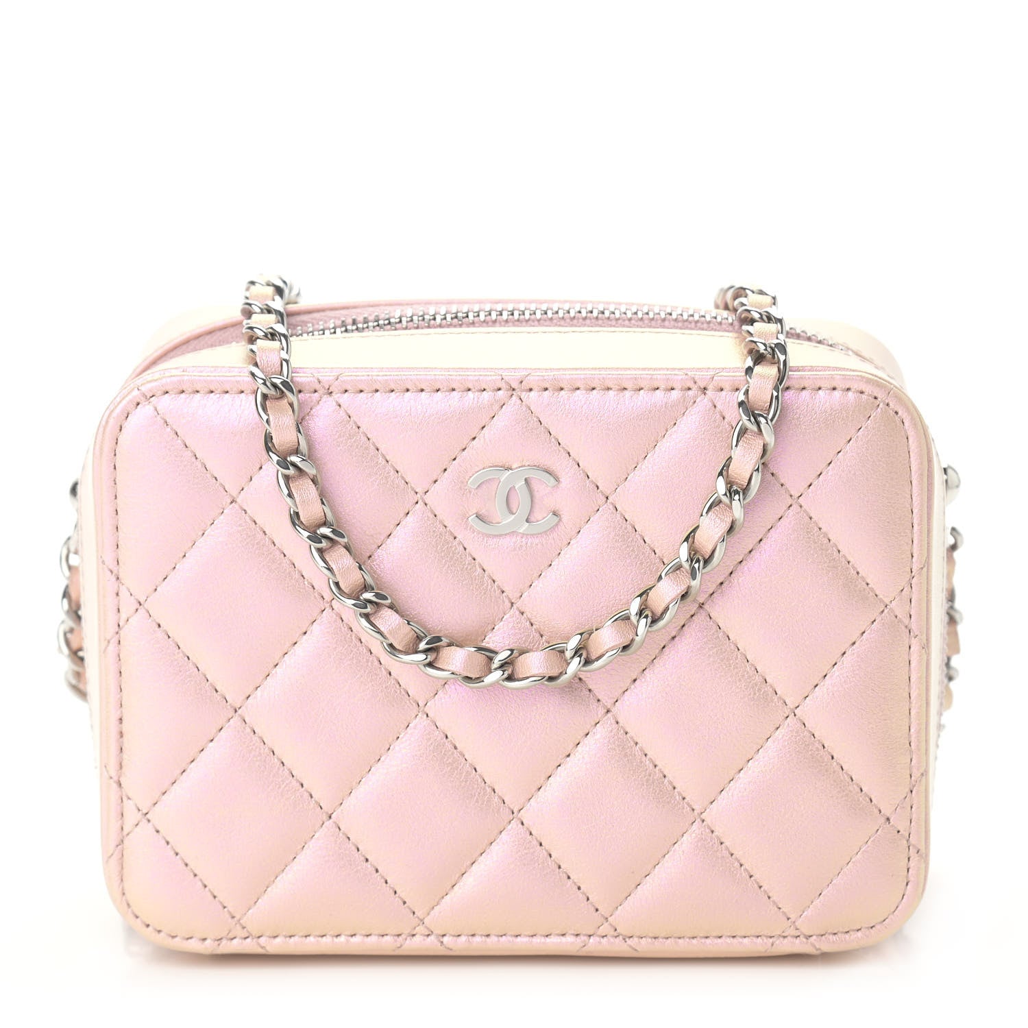 Chanel Iridescent Calfskin Quilted Camera Bag Pink 1 of 9