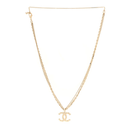 Chanel Crystal CC Multi Strand Chain Necklace Gold 3 of 5