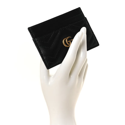 Gucci Calfskin Matelasse GG Marmont Card Holder Black 2 of 7
