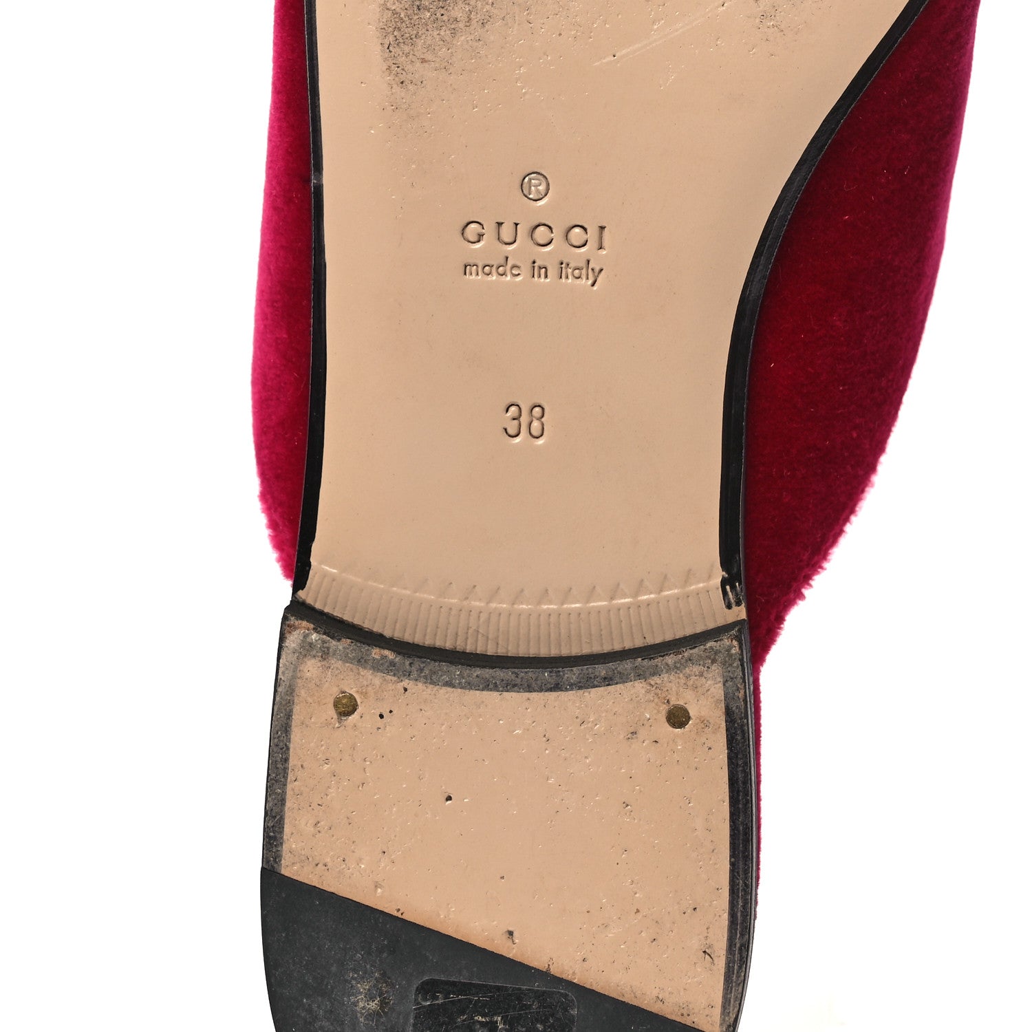 Gucci Velvet Panther Embroidered Womens Princetown Slippers 38 Raspberry Sherbet 8 of 11
