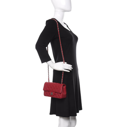 Chanel Caviar Quilted Mini Rectangular Flap Dark Pink 2 of 10