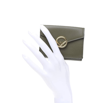 Fendi Vitello Cruise F is Fendi Micro Tri-Fold Envelope Wallet Asparago 2 of 11