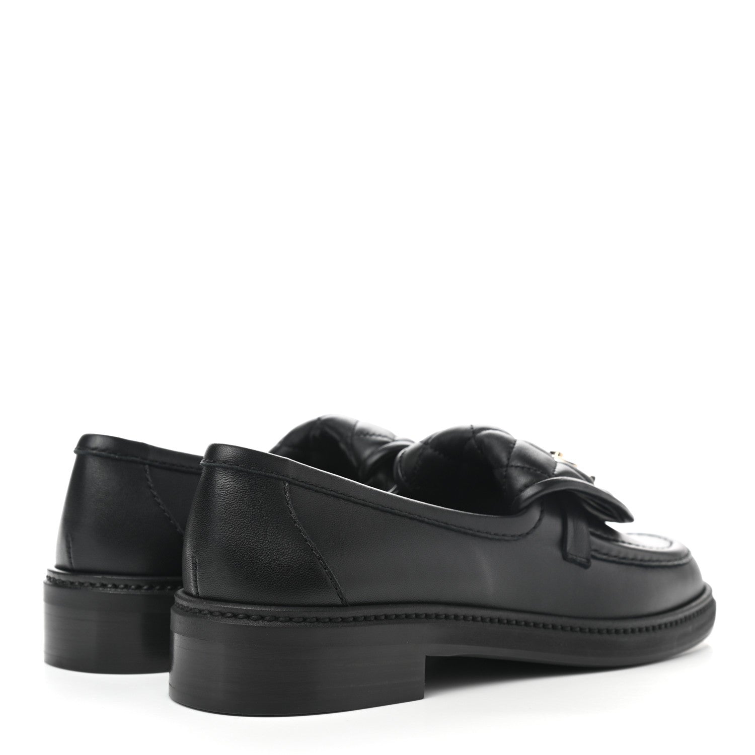 Chanel Lambskin Quilted CC Turnlock Loafers 37 Black 4 of 9