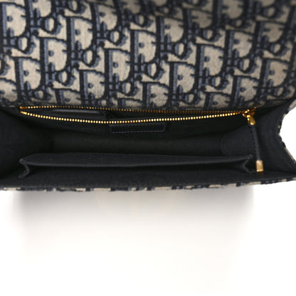 Christian Dior Oblique 30 Montaigne Flap Bag Blue 5 of 10