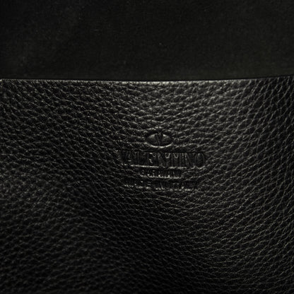 Valentino Garavani Pebbled Calfskin Medium Rockstud Rolling Backpack Black 7 of 14