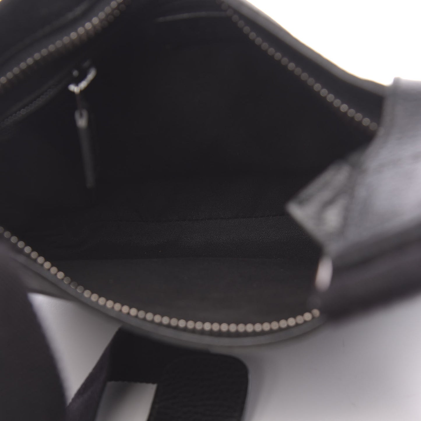 Nylon Monogram Flat Messenger Bag Black