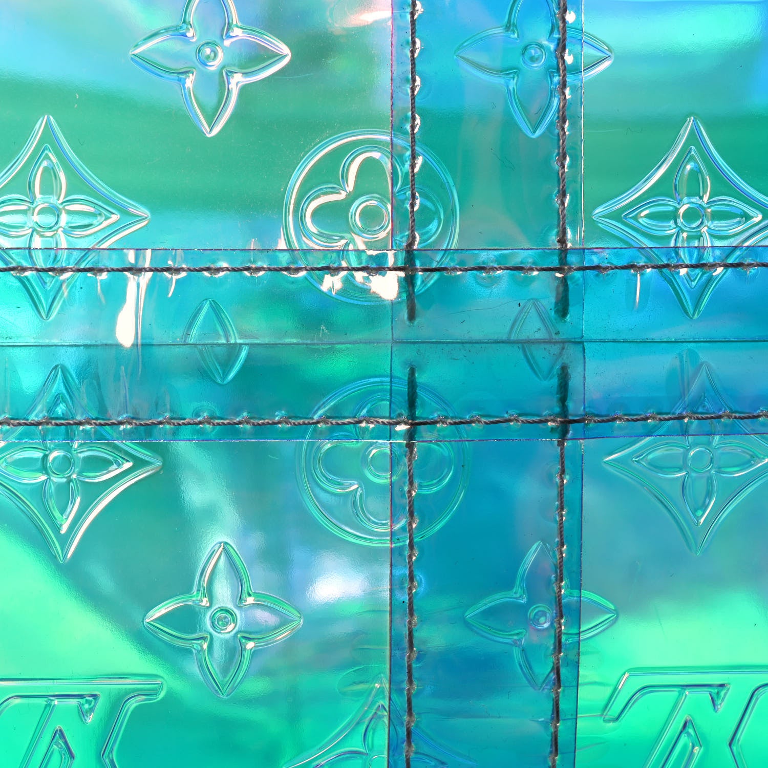 Louis Vuitton PVC Monogram Keepall Bandouliere 50 Iridescent Prism 13 of 16