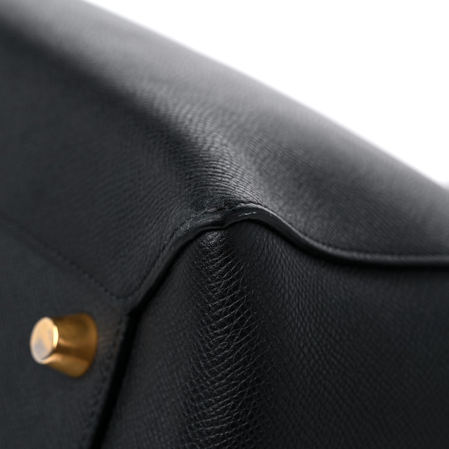 Grained Calfskin Small Belt Bag Black