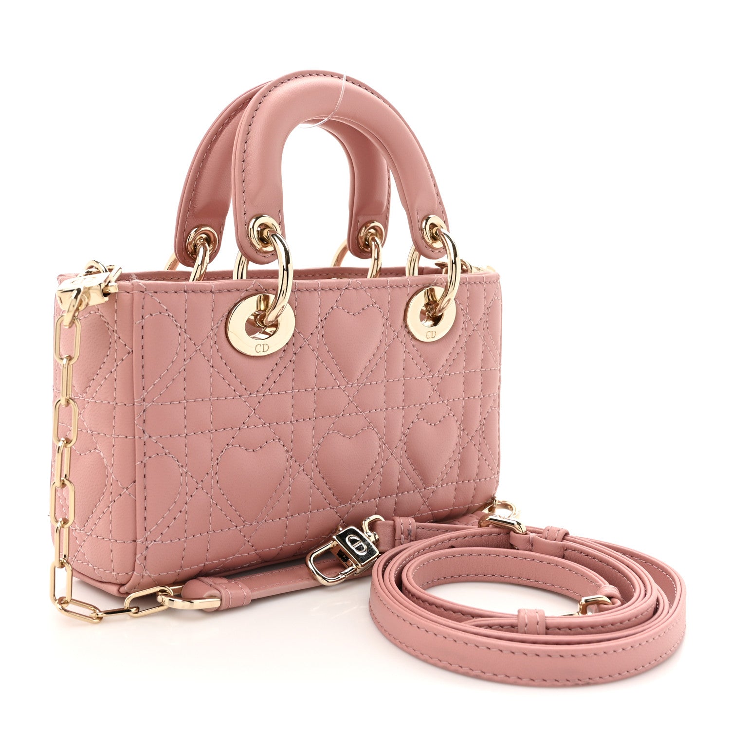 Christian Dior Lambskin Cannage Dioramour Micro Lady D-Joy Melacoton 3 of 11