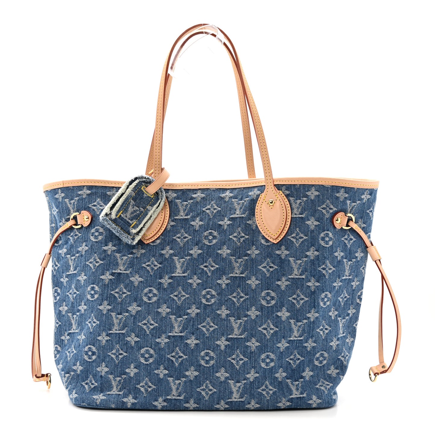 Monogram Denim Neo Neverfull MM Blue