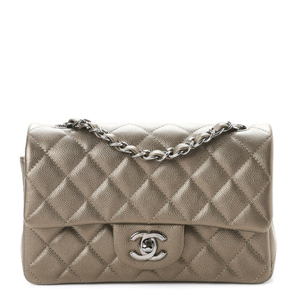 Chanel Iridescent Caviar Quilted Mini Rectangular Flap Bronze 1 of 8