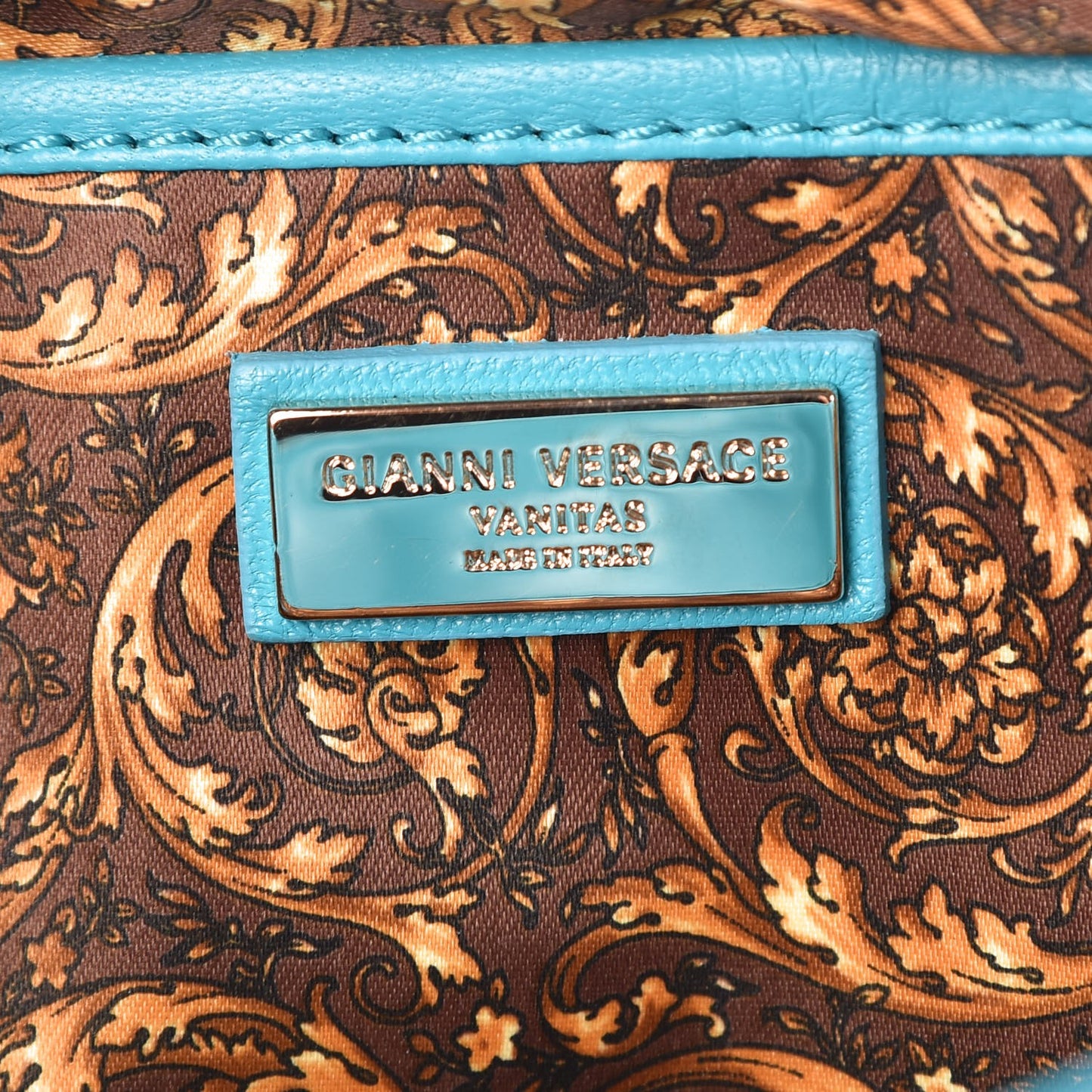Nappa Barocco Quilted Vanitas Medea Shoulder Bag Blue